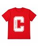 HRIT Cotton Knit Half Sleeves Creative Text Printed Tee - Red