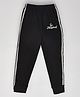 HRIT Cotton Knit Be Magical Text Embroidered Pajamas - Black