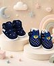 Chiu Pack Of 2 Rabbit Applique Detailed Star Printed Velcro Closure Shoes - Blue & Navy Blue