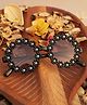 DukieKooky Floral Designed UV Protected Round Sunglasses - Black