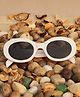 DukieKooky Solid UV Protected Oval Sunglasses - White