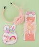 DukieKooky Floral Butterfly & Cartoon Applique Detailed Hair Accessories Set - Pink