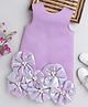 NAVKIYA G Neoprene Woven Sleeveless Floral Applique Detailed Pearl Embellished Dress - Lavender