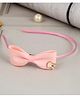 Little Palz Bunny Embellished  Bow Applique Detailed Hair Band - Light Pink