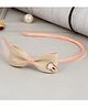 Little Palz Bunny Embellished Bow Applique Detailed Hair Band - Beige