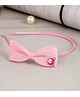 Little Palz Bear Embellished Bow Applique Detailed Hair Band - Pink