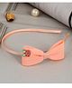 Little Palz Bow & Bunny Applique Detailed Hair Band -Peach