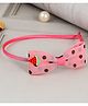 Little Palz Polka Dots Printed Bow & Watermelon Applique Detailed Hair Band - Pink