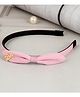 Little Palz Bow & Love Text Applique Detailed Hair Band - Light Pink