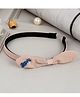 Little Palz Bow & Love Text Applique Detailed Hair Band - Beige