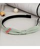 Little Palz Bow & Love Text Applique Detailed Hair Band - Green