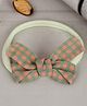 Little Palz Checked Bow Applique Detailed Rubber Band  - Green