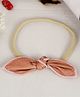 Little Palz Solid Bow Applique Detailed Rubber Band - Peach