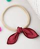 Little Palz Solid Bow Applique Detailed Rubber Band - Maroon