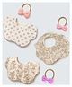 Little Surprise Box, Petal Style Muslin Bibs, Squirrel & Leaf Print, Bib Set - Multi