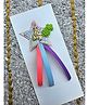 FOLLOW THE NEEDLE Glitter & 4 Numerical Applique Detailed Star Designed Brooch - Purple