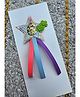 FOLLOW THE NEEDLE Glitter & 6 Numerical Applique Detailed Star Designed Brooch - Purple