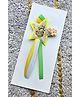FOLLOW THE NEEDLE Glitter & 6 Numerical Applique Detailed Star Designed Brooch - Lemon