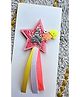 FOLLOW THE NEEDLE Glitter & 4 Numerical Applique Detailed Star Designed Brooch - Pink