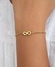 Twisty Locks Infinity Symbol Charm Embellished Bracelet - Gold