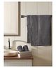 D Decor High Absorbency Premium Cotton Plain Dual Color 2 Bath Towel and 2 Hand Towel with Zero Twist - Dark Grey