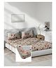 DDecor Primary Collection 100% Cotton Floral 144TC King Fitted Bedsheet with 2 Pillow Covers - Pink