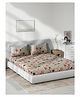 D'Decor Primary Collection 100% Cotton Floral 145TC King Flat Bedsheet with 2 Pillow Covers - Pink