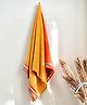 D'Decor High Absorbency Premium Cotton Plain Dual Color Bath Towel with Zero Twist - Orange