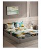 D'Decor Souvenir Collection 100% Cotton Abstract 145TC Super King Flat Bedsheet with 2 Pillow Covers - Turquoise