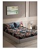 DDecor Souvenir Collection 100% Cotton Floral 145TC King Flat Bedsheet with 2 Pillow Covers - Blue