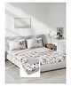 DDecor 100% Pure Cotton Floral 145TC King Fitted Bedsheet with 2 Pillow Covers - Pink