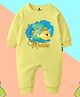 The Peppy Tend 100% Cotton Knit Full Sleeves 3 Months Text Printed Romper - Yellow