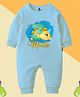 The Peppy Tend 100% Cotton Knit Full Sleeves 3 Months Text Printed Romper - Blue
