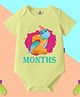 The Peppy Tend 100% Cotton Knit Half Sleeves 2 Months Text Printed Onesie - Yellow