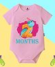 The Peppy Tend 100% Cotton Knit Half Sleeves 2 Months Text Printed Onesie - Pink