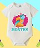 The Peppy Tend 100% Cotton Knit Half Sleeves 2 Months Text Printed Onesie - White