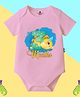 The Peppy Tend 100% Cotton Knit Half Sleeves 3 Months Text Printed Onesie - Pink