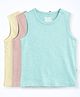 Cocoon Care Bamboo Knit  Pack Of 3 Sleeveless Solid  Vests - Multi Colour