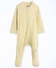 Cocoon Care Bamboo Knit Full Sleeve Solid Footed Sleepsuit - Yellow