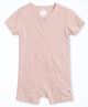 Cocoon Care Bamboo Knit Half Sleeves Solid Romper - Pink