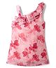 melon Cotton Woven Full Sleeves Frock With Floral Print - Lilac