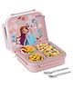 Jaypee Quadra PU Insulated Inner Stainless Steel 3 Compartment Cartoon Printed Lunch Box for Kids, 710ml Pink