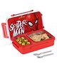 Jaypee Vivid Duo PU Insulated Inner Stainless Steel Cartoon Printed Lunch Box for School Kids, 630ml Red