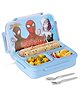 Jaypee Vivid Trio PU Insulated Inner Stainless Steel Cartoon Printed Lunch Box for School Kids, 700ml Blue