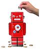 FunBlast Robot Shaped Piggy Bank, Coin Box for Kids  Pack of 1 (Red)