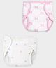 Mi Arcus 100% Cotton Printed Diaper Covers Pack of 2- White & Pink
