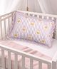 Mi Arcus Soft 100% Cotton Filling 100% Polyester Adorable Cat Face Printed Pillow- Lavender