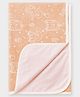 Mi Arcus 100% Cotton & Back TPU Lamination Cute Dog Printed Mattress Protector- Peach