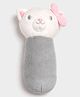 Mi Arcus 12 cm Soft & Plush Baby Rattle Toy with Cute Cat Design, Lightweight & Easy to Hold- Grey