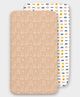 Mi Arcus Soft Cotton, Easy Care & Durable Baby Mattress Printed Cot Sheet Pack of 2-Multicolor